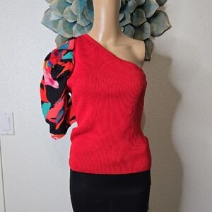 Avenue Red Knit Top